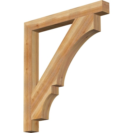 Ekena Millwork Balboa Block Rough Sawn Bracket, Western Red Cedar, 4"W x 38"D x 42"H BKT04X38X42BOA05RWR